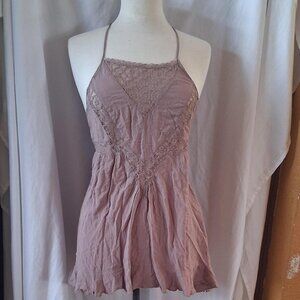 La hearts size small tank razer back Ruffle detail 100% rayon